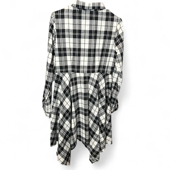 NEW w/ Tags- Black & White Plaid Flannel Dress | Size M (US 6) - Picture 6 of 12